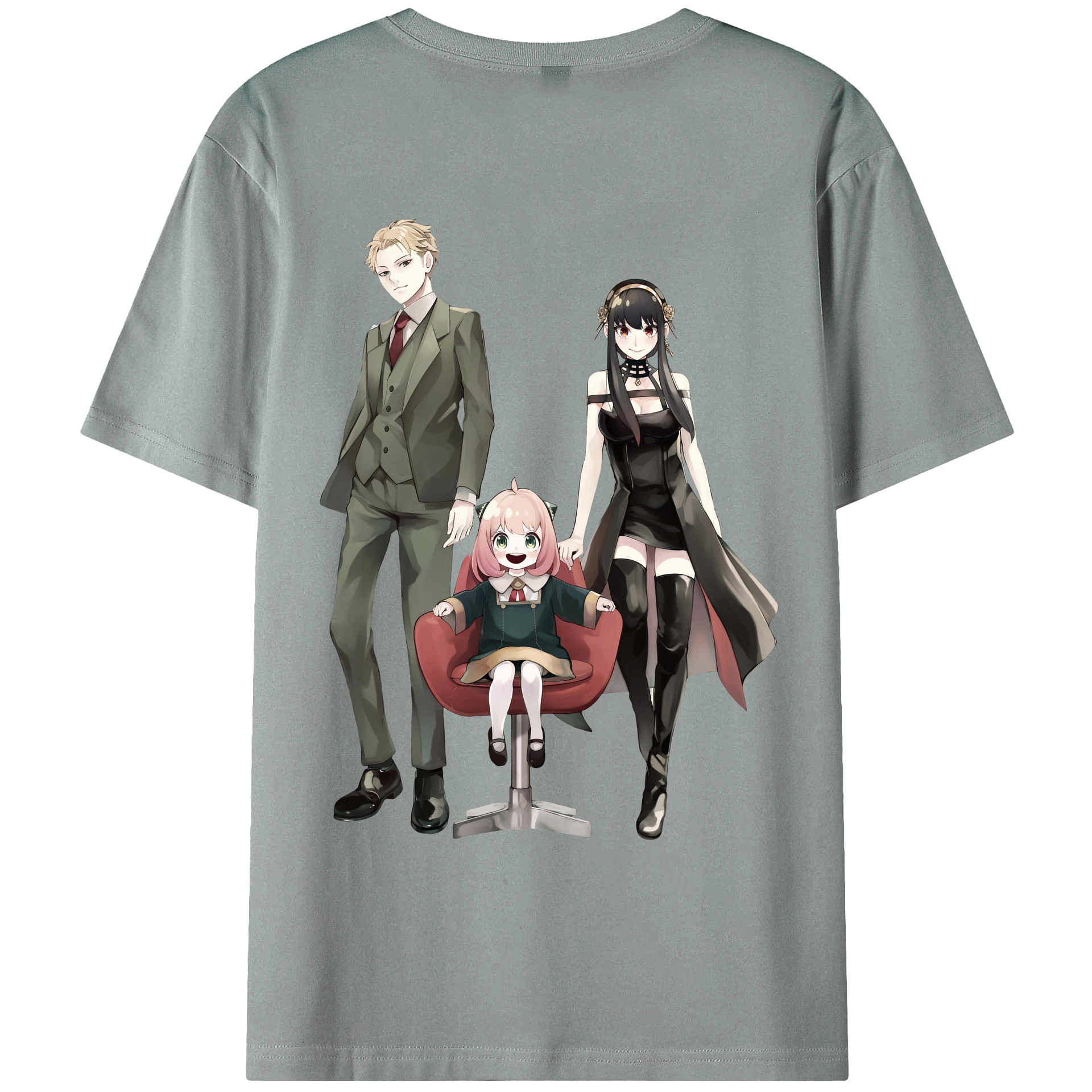 （画像用） SPY×FAMILY间谍家家酒 綿100％ メンズ半袖Tシャツ（バックプリント） 通気性